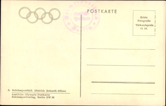 PC Berlin Charlottenburg Westend, Reichssportfeld, Dietrich Eckardt stage, grandstand