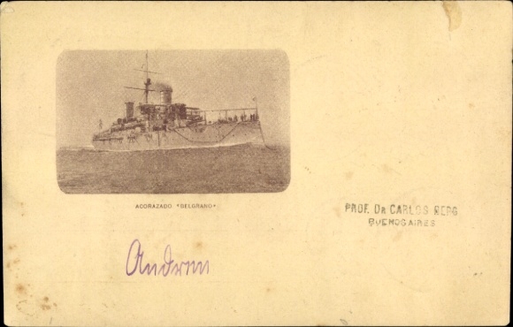 Ak Argentinisches Kriegsschiff, Acorazado Belgrano