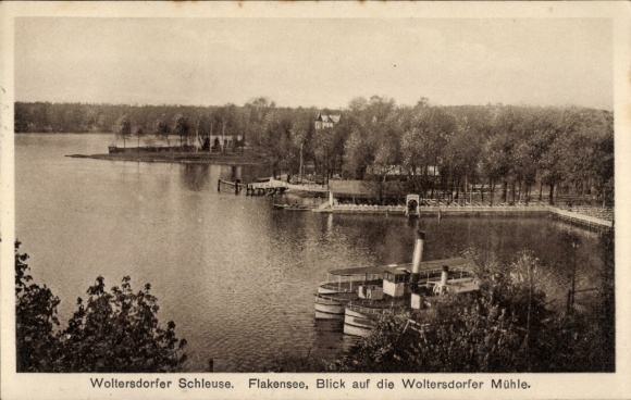 Ak Woltersdorfer Schleuse, Flakensee, Woltersdorfer Mühle