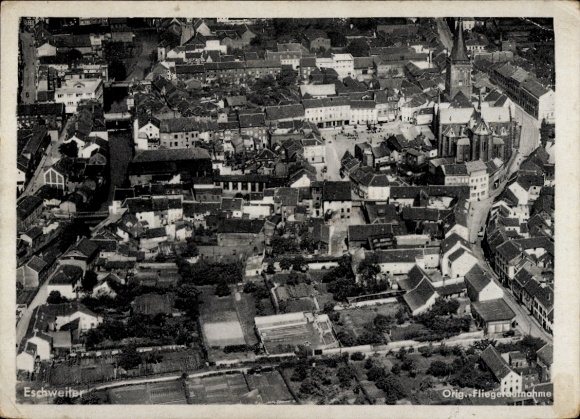 Postcard Eschweiler North Rhine Westphalia, aerial photograph
