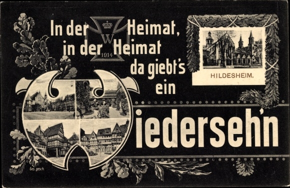 Letters Postcard Hildesheim, There will be a reunion at home
