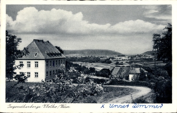 Postcard Vlotho on the Weser, Youth Hostel