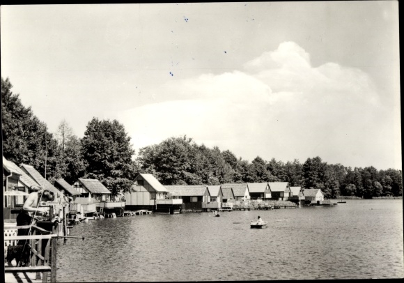 Postcard Kagar Rheinsberg in Brandenburg, holiday village on the Great Zechliner Lake