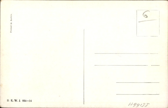 Artist Postcard Ostriches in the Desert, BKWI 954-14