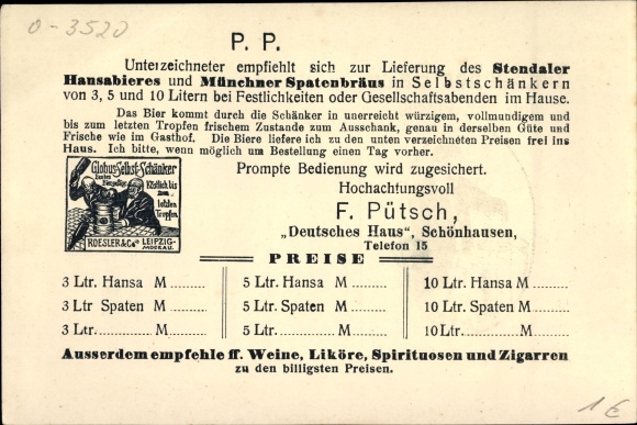 Postcard Schönhausen on the Elbe, German House