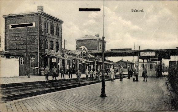 Postcard Le Cateau Cambrésis Nord, train station