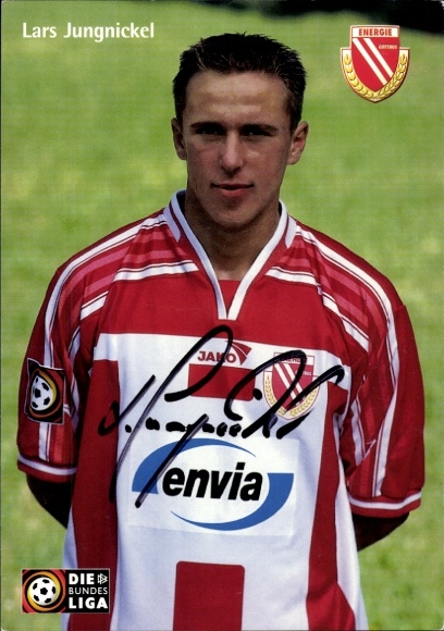 Autogrammkarte Fußballer Lars Jungnickel, FC Energie Cottbus, Autogramm