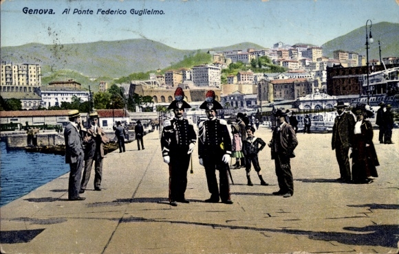 Ak Genova Genua Ligurien, Al Ponte Federico Guglielmo