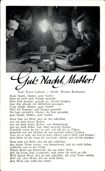 Lied Ak Gute Nacht Mutter, Erwin Lehnow, Werner Bochmann, Wehrmacht