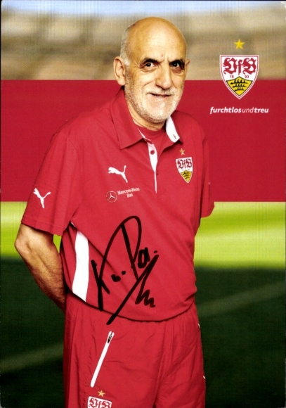 Autogrammkarte Zeugwart Kostas Papandrafillis, VFB Stuttgart, Autogramm