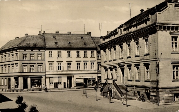 Postcard Havelberg in Saxony-Anhalt, view of Karl Marx Platz