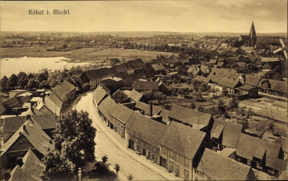 Postcard Röbel an der Müritz, total view