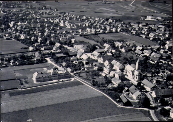 Photo Peißenberg Upper Bavaria, Unterpeißenberg, aerial photograph