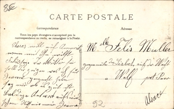 Postcard Garches Hauts de Seine, hamlet of Brétigny