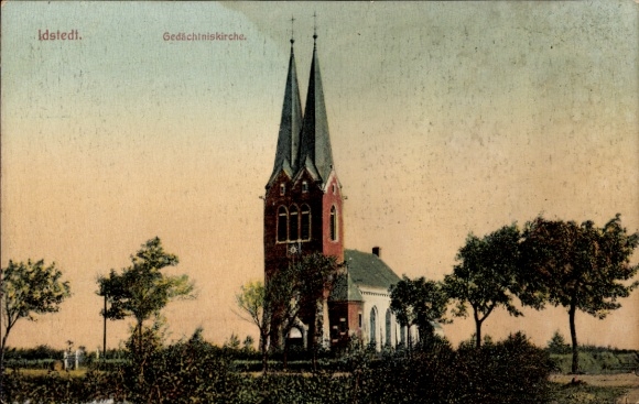 Postcard Idstedt in Schleswig Holstein, Memorial Church