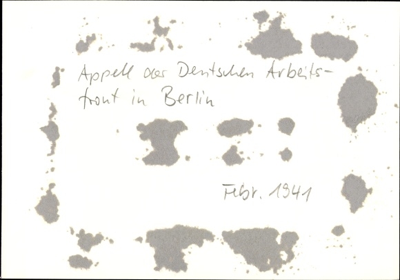 Photo Berlin, Appeal of the German Labor Front 1941