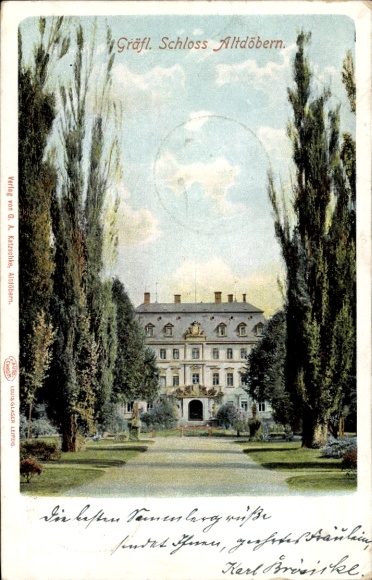 Postcard Altdöbern in Niederlausitz, Count's Castle