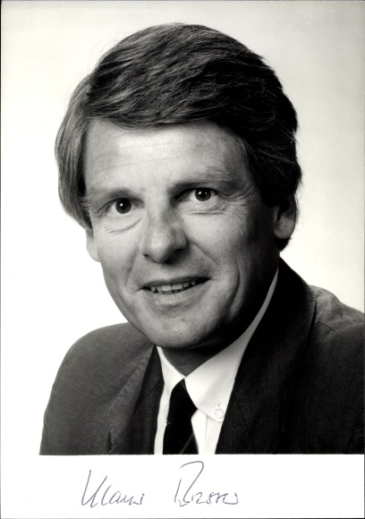 Postcard journalist and moderator Klaus Bresser, autograph