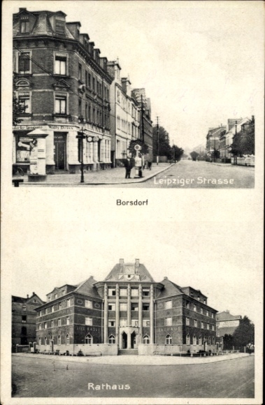 PC Borsdorf in Saxony, Leipziger Straße, town hall