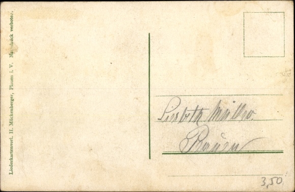 Song Postcard Mückenberger, Hilmar, Love, Drink, Sing