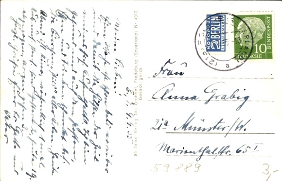 Postcard Eslohe in Sauerland, on the Salweybach, half-timbered houses