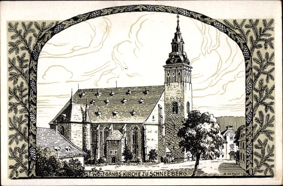 Artist PC Major, A., Schneeberg in the Ore Mountains, St. Wolfgang&#39;s Church