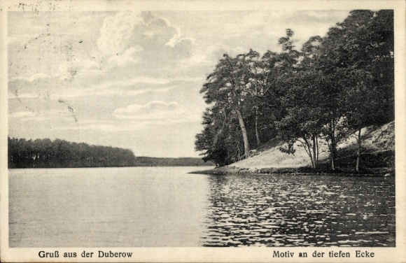 Ansichtkaart Dubrow Müllrose in de wijk Oder Spree, motief op de diepe hoek