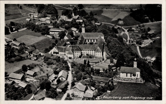 Postcard Beuerberg in the Loisach Valley Eurasburg Upper Bavaria, from the plane