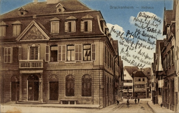 Postcard Brackenheim an der Zaber Heilbronn District, Town Hall