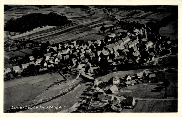 Postcard Luhe Wildenau in the Upper Palatinate, aerial photograph