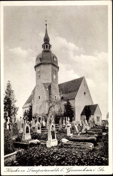 PC Lampertswalde in Saxony, church, cemetery