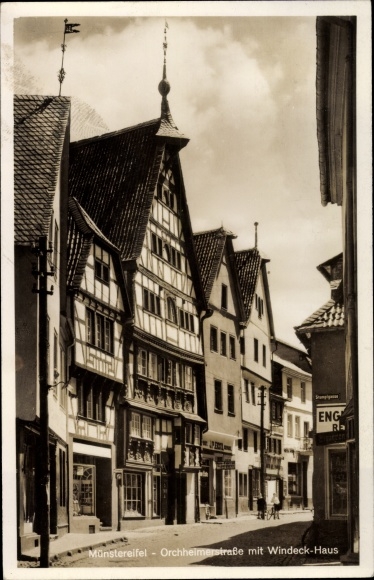 Postcard Bad Münstereifel in North Rhine-Westphalia, Orchheimerstrasse, Windeck Haus