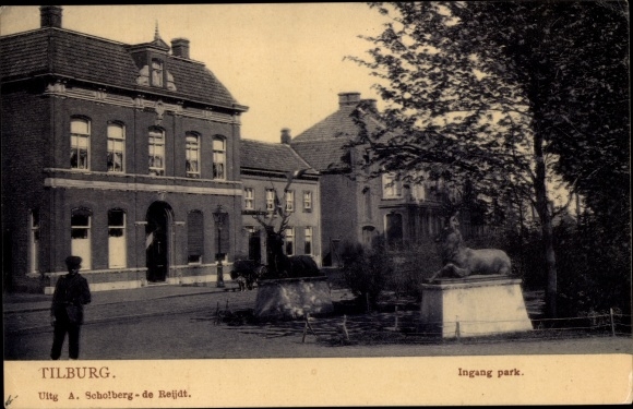 Ak Tilburg Noord-Brabant Nederland, Ingangpark