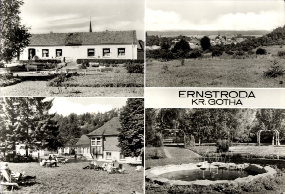 Postcard Ernstroda Friedrichroda in the Thuringian Forest, Konsum, FDGB recreation home Otto Heller