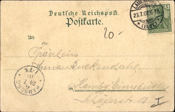 Ak Glüsing Schnakenbek in Lauenburg, kapel, danszaal, Ohles tuininrichting