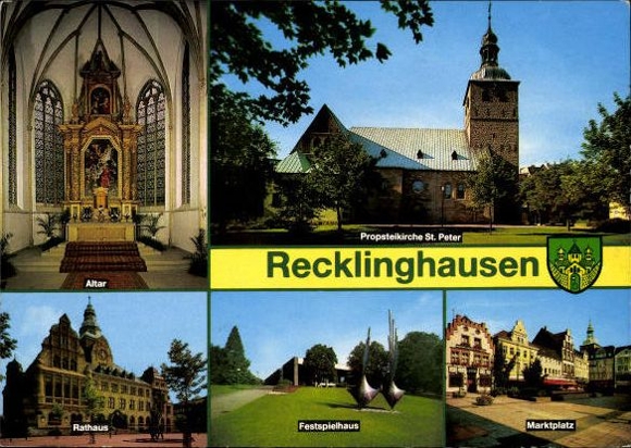 10 alte Ak Recklinghausen in Westfalen, diverse Ansichten