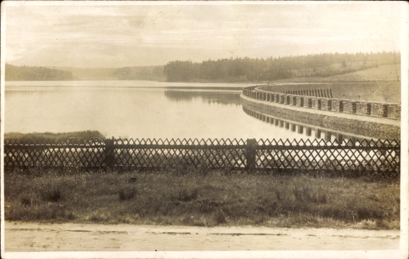Postcard Muldenberg Grünbach in Vogtland, Muldenberg Dam