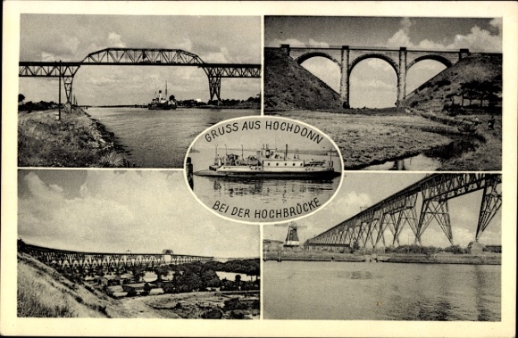 KP Hochdonn w Dithmarschen, zdjęcia mostu, most kanałowy, widok statku, krajobraz, historyczny