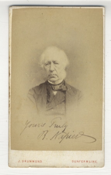 CdV portrait Sir Robert Napier, Scottish shipbuilder, signed