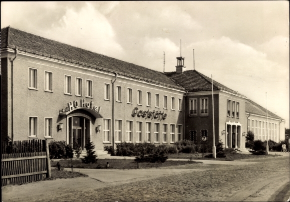 Postcard Eggesin in Mecklenburg Western Pomerania, HO restaurant and hotel Mecklenburg