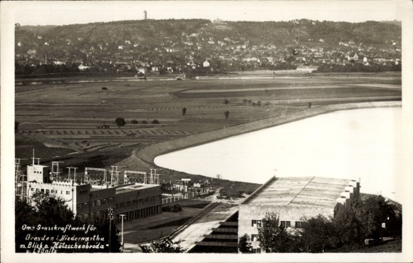 Postcard Dresden Cossebaude Niederwartha, large power plant, Kötzschenbroda