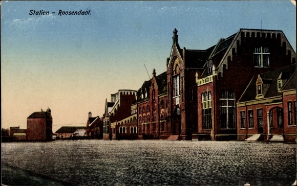 Postcard Roosendaal North Brabant Netherlands, station