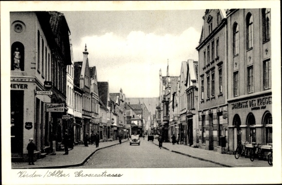 Postcard Verden an der Aller, Große Straße