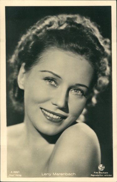 Postcard actress Leny Marenbach, portrait, Ross Verlag A 2559/1