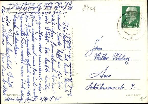 Postcard Diesbar Seusslitz Nünchritz on the Elbe, HO restaurant Seusslitzer Hof