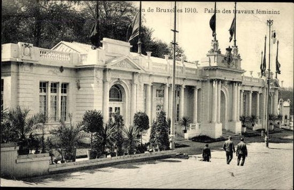 Set von 83 Ansichtskarten, Brüssel Weltausstellung 1910