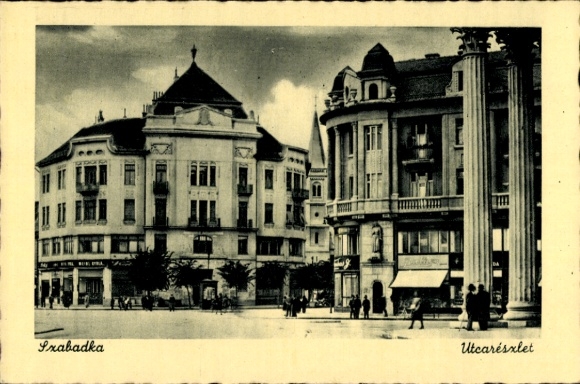 KP Budapest Węgry, widok na miasto, budynki, widok na ulicę, Prabadka, Utcarészlet