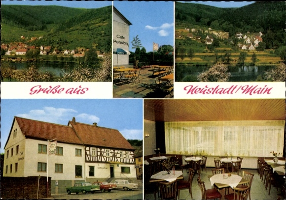 Postcard Neustadt am Main Lower Franconia, Guesthouse Pension Cafe Zum Engel