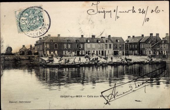 Postcard Isigny sur Mer Calvados, Cale aux Moules