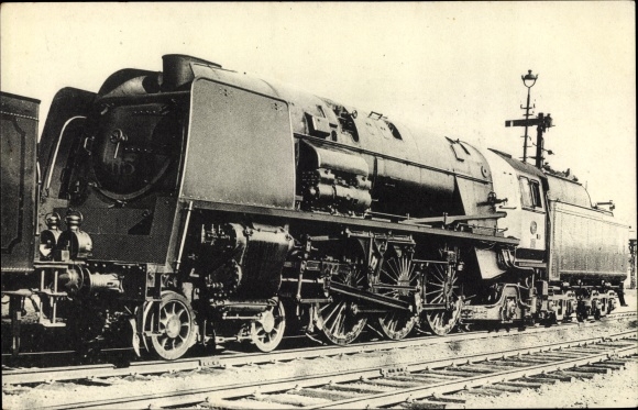 Postcard Locomotives Belges, Locomotive Pacific